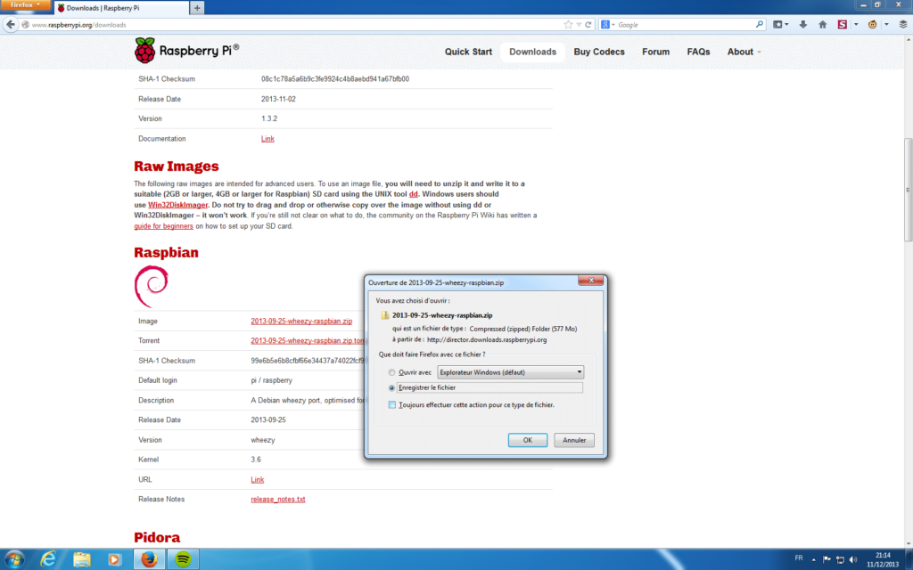 03 Telechargement de Raspbian 1 2