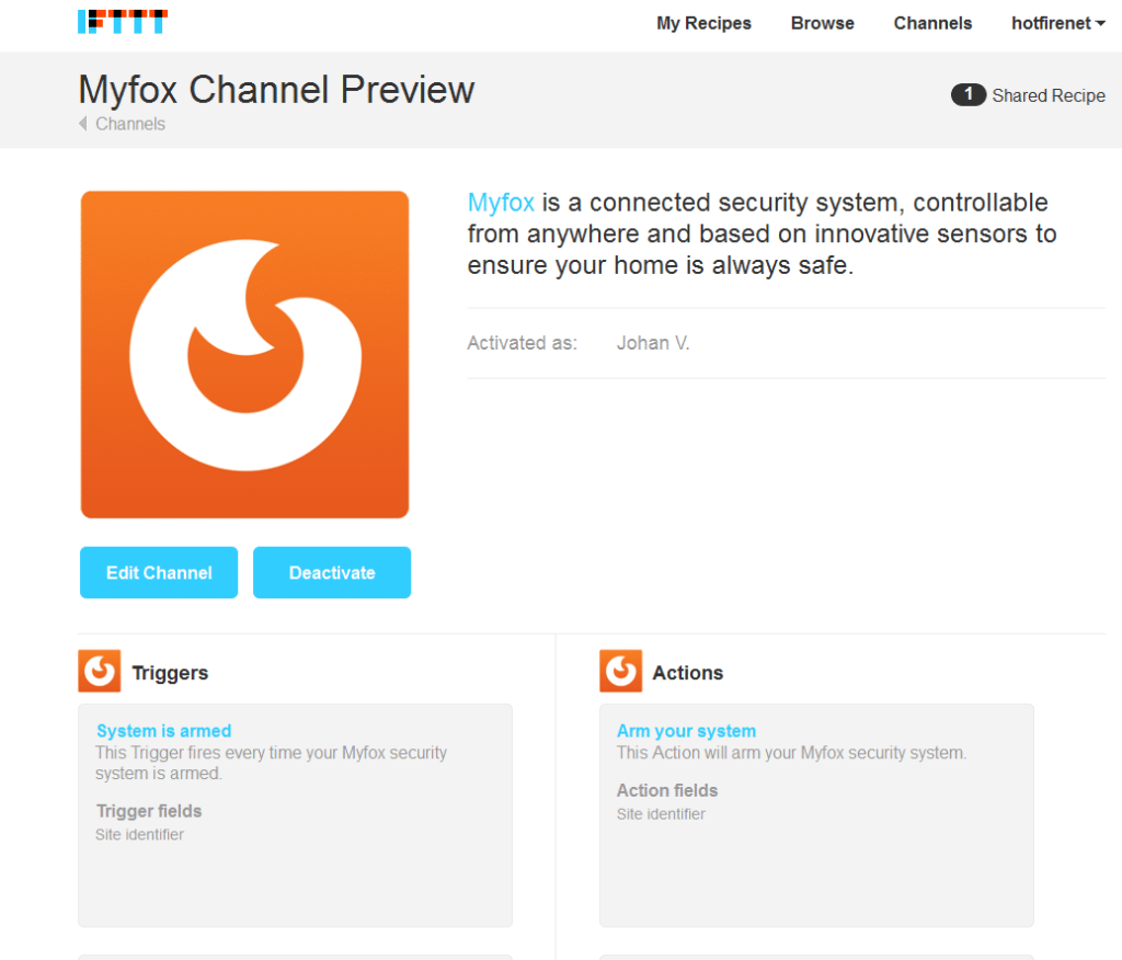 myfox ifttt channel ok 1 3