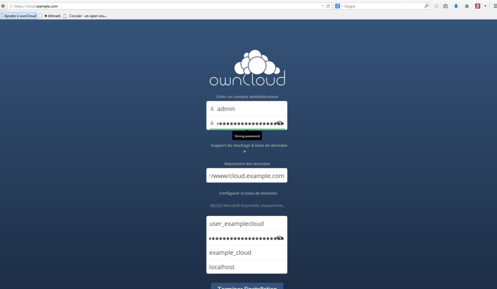 install owncloud 1 1 3