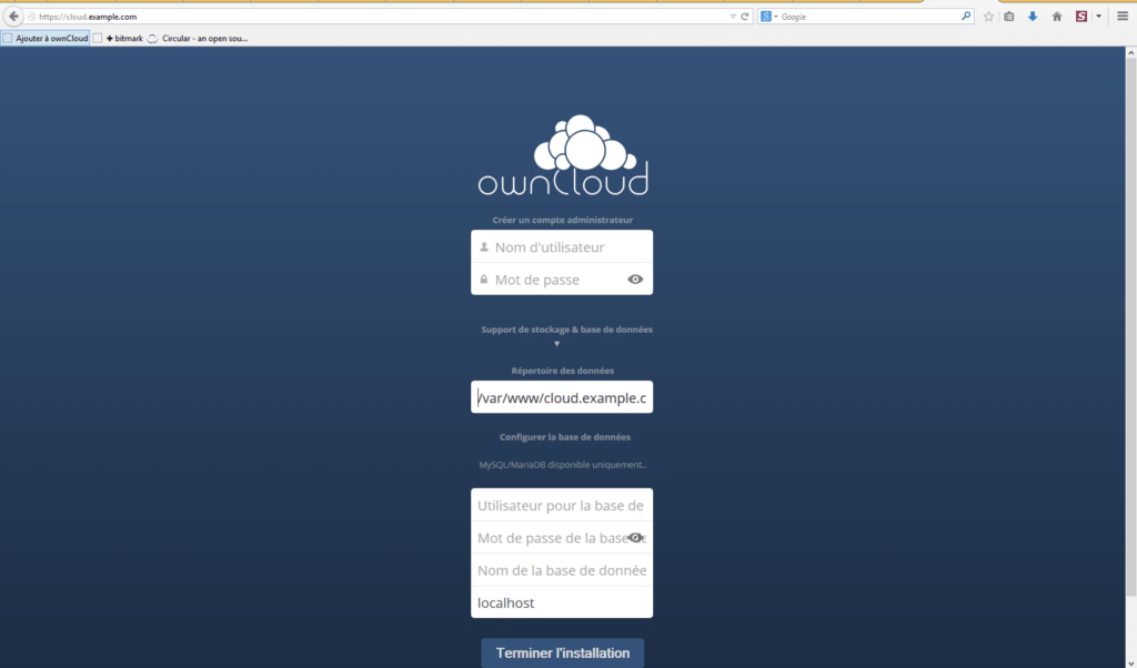 install owncloud 2 3