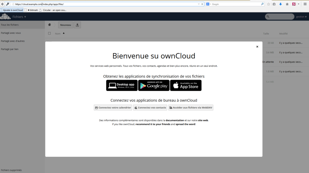 install owncloud ok 1 3