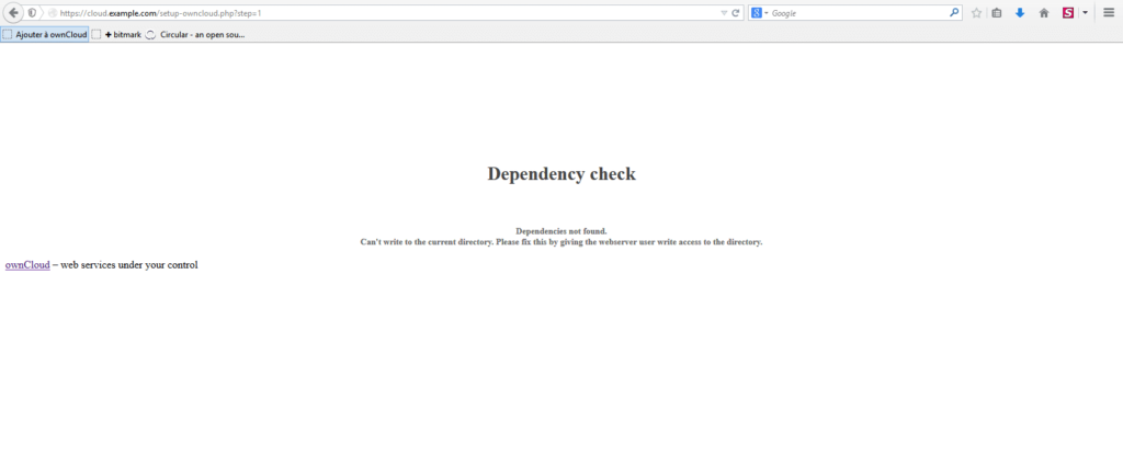 setup owncloud step1 1 3